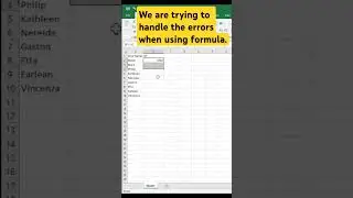 Error Handling in Excel Formulas: A Step-by-Step Guide!#shortstutorial #shorts #shortstutorial#short