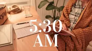 5:30 AM Morning Routine | making pancakes 🥞, flaky pastry and stretching