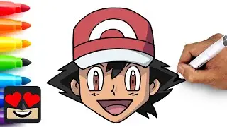 How To Draw Ash Ketchum | Pokemon