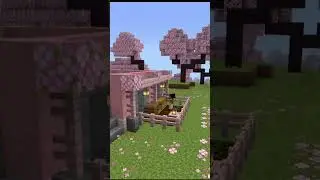 Cherry Blossom Starter House 🌸 # #minecraft #shorts