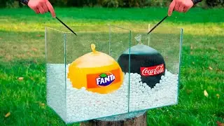 Experiment: Cola-cola VS Mentos VS Fanta