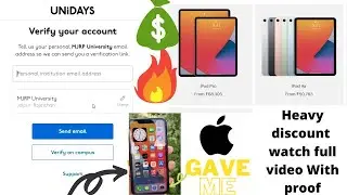 Unidays student verification india  | Apple || Hindi ||  student discount 2020 in india