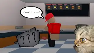 Я СТАЛА ###### , ЗА НАМИ СМОТРИТ КОТ!? Roblox cook burger🥳
