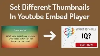 Custom Thumbnail Image in Youtube Embed Player