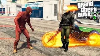 GTA 5 Моды - Призрачный Гонщик против Флэша! - Flash vs Ghost Rider