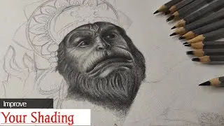 Hanuman ji ki Drawing (COMPLETE SHADING TIPS)