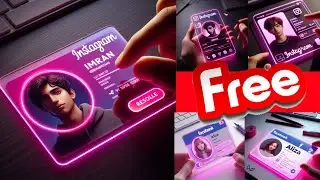 How to create Instagram Viral 3D Ai Social media ID cards Images | Bing image creator tutorial