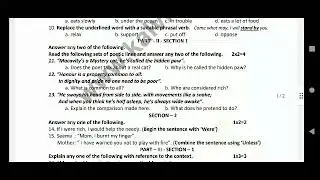 11th English Second Mid Term Test Question Paper 2022/