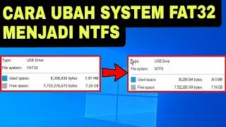 How to change the file system from Fat32 to Ntfs on a flash drive