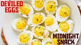 DEVILED EGGS|MIDNIGHT SNACK|SNACK WITH ME|#THEREALLADYREDASMR😜