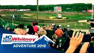 Flying trucks in Crandon Off Road Race Weekend