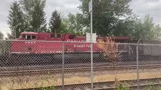 Canadian Pacific Kansas City Coal Train at Mission City Station with ES44AC 8879 Leading