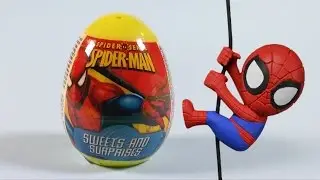 Surprise Eggs , Surprise Eggs Unboxing + Surprise Eggs Spiderman Toys