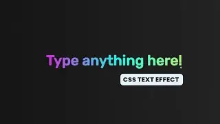 CSS Gradient Text Effect Animation 🔥