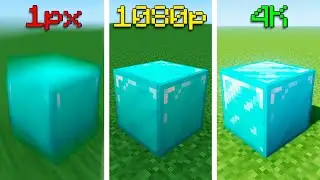 Minecraft 1px vs 1080p vs 4k