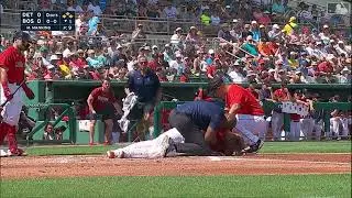 Justin Turner hit in face by pitch: 3/6/2023