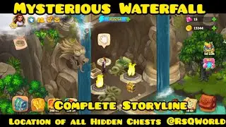 island Hoppers/Lvl 21/Chapter 1/Mysterious Waterfall/Complete Storyline /Location of Hidden Chests