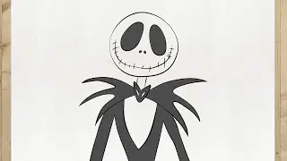 Como dibujar a JACK SKELLINGTON paso a paso, FACIL y rapido (Como dibujar HALLOWEEN)