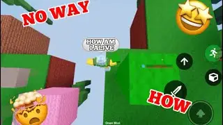 RISKY ESCAPE IN SKYWARS…🤯🤩😨 (ROBLOX BEDWARS)
