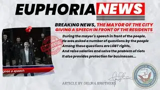 BREAKING NEWS, THE MAYOR OF THE EUPHORIA CITY GIVING A SPEECH IN FRONT OF THE RESIDENTS