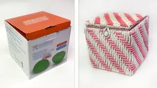 Recycling a cardboard box // Made beauty for the home