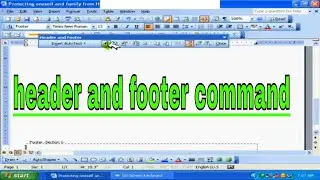 header and footer command