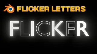 Flicker Text Animation in Blender - Geometry Nodes