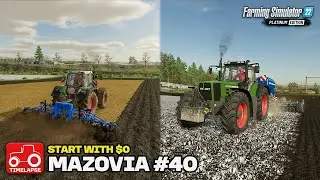 JOING FIELDS & SOWING BARLEY!! (Mazovia Start With $0) FS22 Timelapse # 40