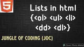 How to make list in html?|| Tags for lists html||Types of lists in html || links in description ||