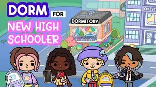DORM for the NEW HIGH SCHOOL STUDENT using Rainbow House 🌈🏫 TOCA BOCA House Ideas Toca Life World