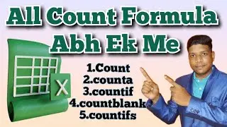 How to use Count,Counta,Countblank,Countif,countifs Formula In #excel #computer #count #formula1