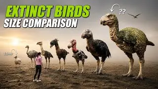 Extinct Birds Size Comparison 3D - Dodo, Terror Bird & Elephant Bird