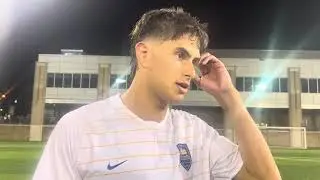 Pitt MSOC Luis Sahmkow following season opening 2-0 win vs Georgetown