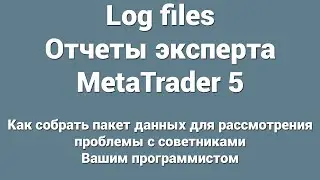 MT5 Отчеты эксперта, как сделать Log файлы и отправить программисту