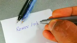 How to remove black blue ball point pencil pointer ink from paper