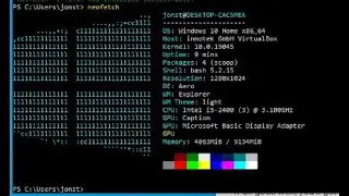 How to get neofetch to work on Windows Powershell?
