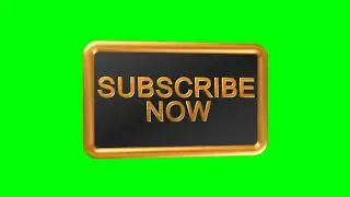 Green Screen Subscribe Button Animated  Royalty Free Video 0001