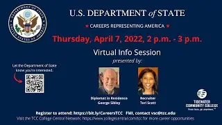 U.S. Department of State- Careers Representing America Virtual Info Session