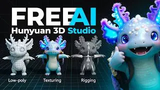 Best FREE AI for 3D Now BETTER - Hunyuan 3D Studio