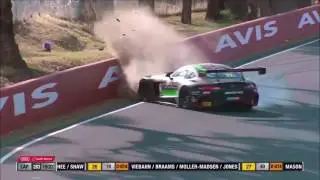 Shane Van Gisbergen HUGE CRASH! 2017 Bathurst 12 Hour