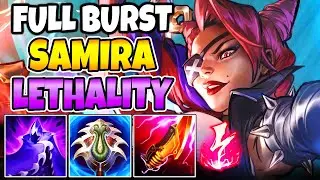 SAMIRA, BUT I WENT 100% LETHALITY FULL DAMAGE BUILD - SEASON 14 (INSTANT BURST) - League of Legends