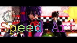 [ MMD Speed Art #5  - REUPLOAD ] - Surprise Hug - [ FNAF ] [ Request N°13 ]