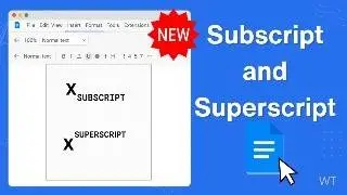 How to do Subscript and Superscript in Google Docs