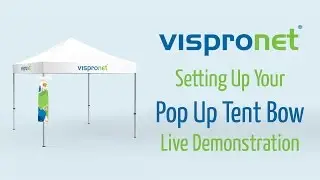 Pop Up Tent Custom Printed Bows Setup - [Vispronet]