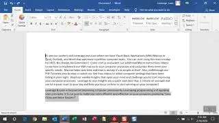 Drag and Drop Text in Word [Quick Win!!!]