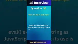 what is eval() in #javascript #allstudyhub #javascriptinterview