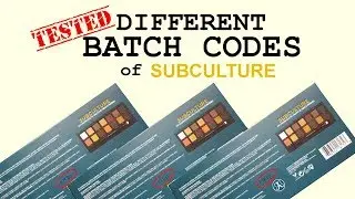 Subculture Palette | Different Batch Codes Tested | PalsLivesLife