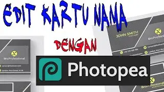 Edit Kartu Nama di Aplikasi Ringan Photopea