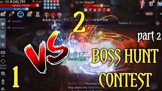 MIR4 - Red boss hunt contest 2 vs 1 | part 2