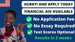 Another FREE APPLICATION University|| No Application Fee|| No Essay Required||APPLY NOW||